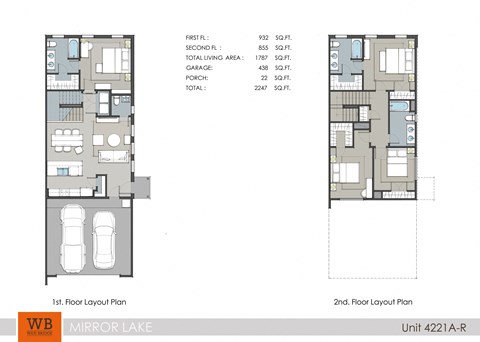 Floor plan for 4 beds, 3.5 baths, 1860 sqft